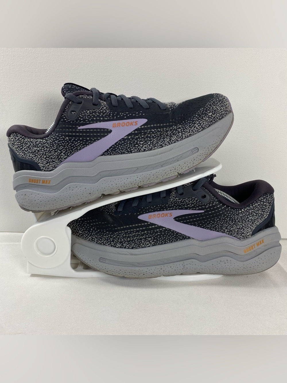 Brooks Ghost Max 2 Womens 9.5 Black Purple Gray Running Shoes 1204201B005